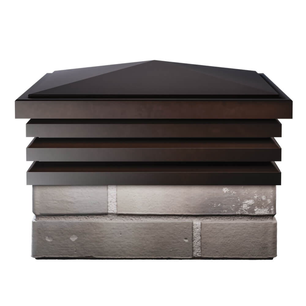 Колпак Zking Бона ХайТек Коричневый на столб 1.5х1.5 кирпича (385х385мм) Чита фото