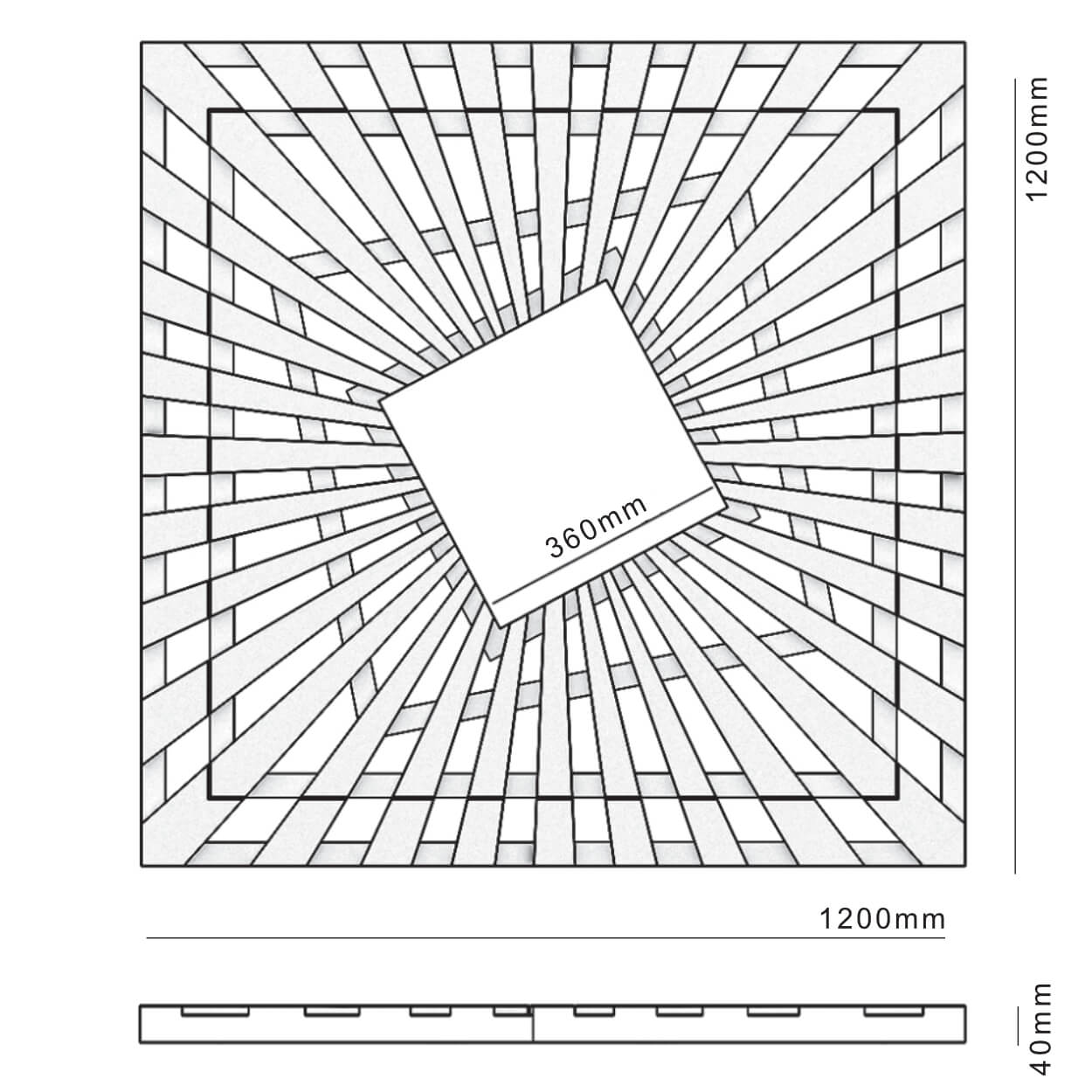 Приствольная решетка для дерева ZKING ATMOSPHERE 1.2х1.2м Черная в Чите фото