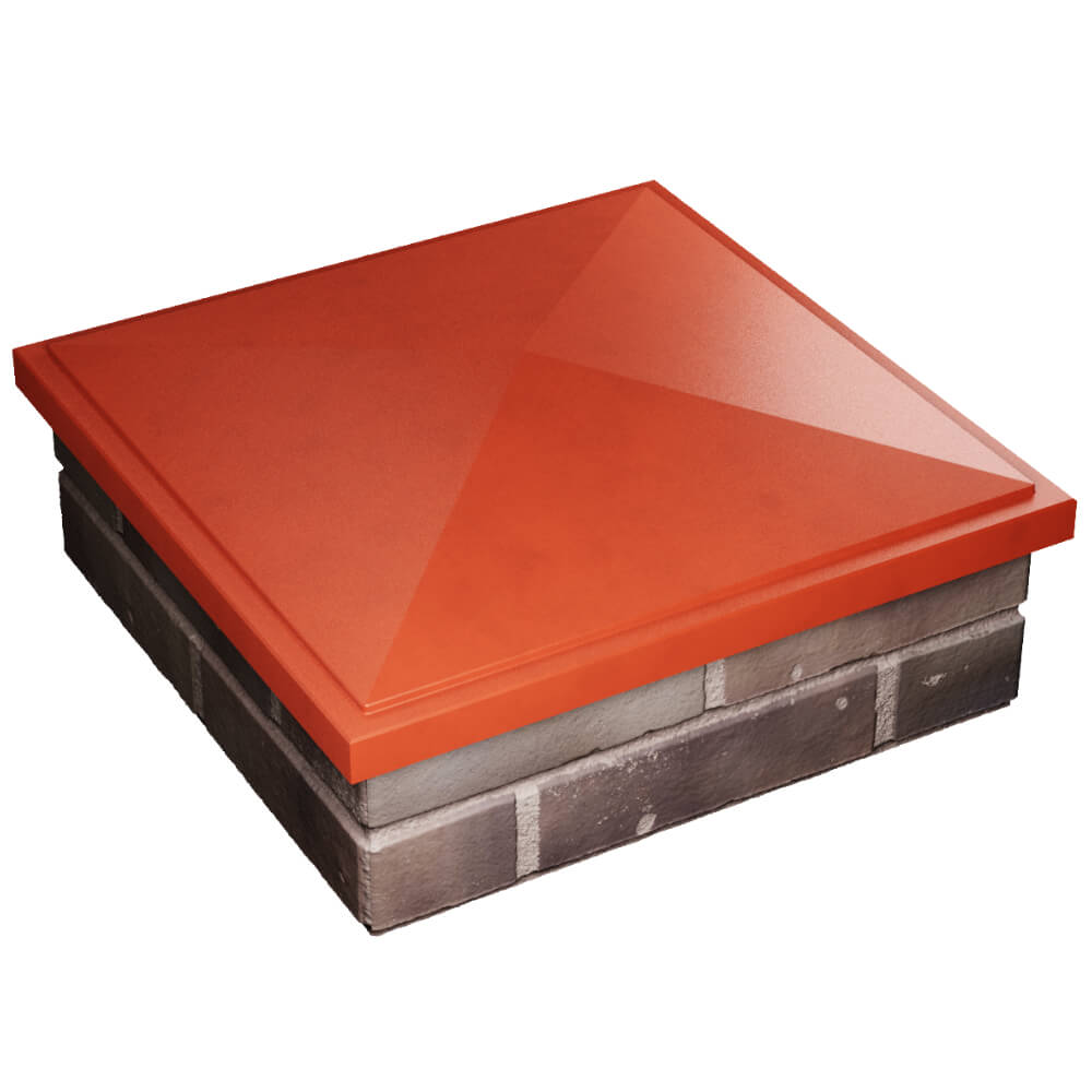 Колпак Zking БонаМоно Красный на столб 2х2 кирпича (515х515, 530х530мм) в Чите фото