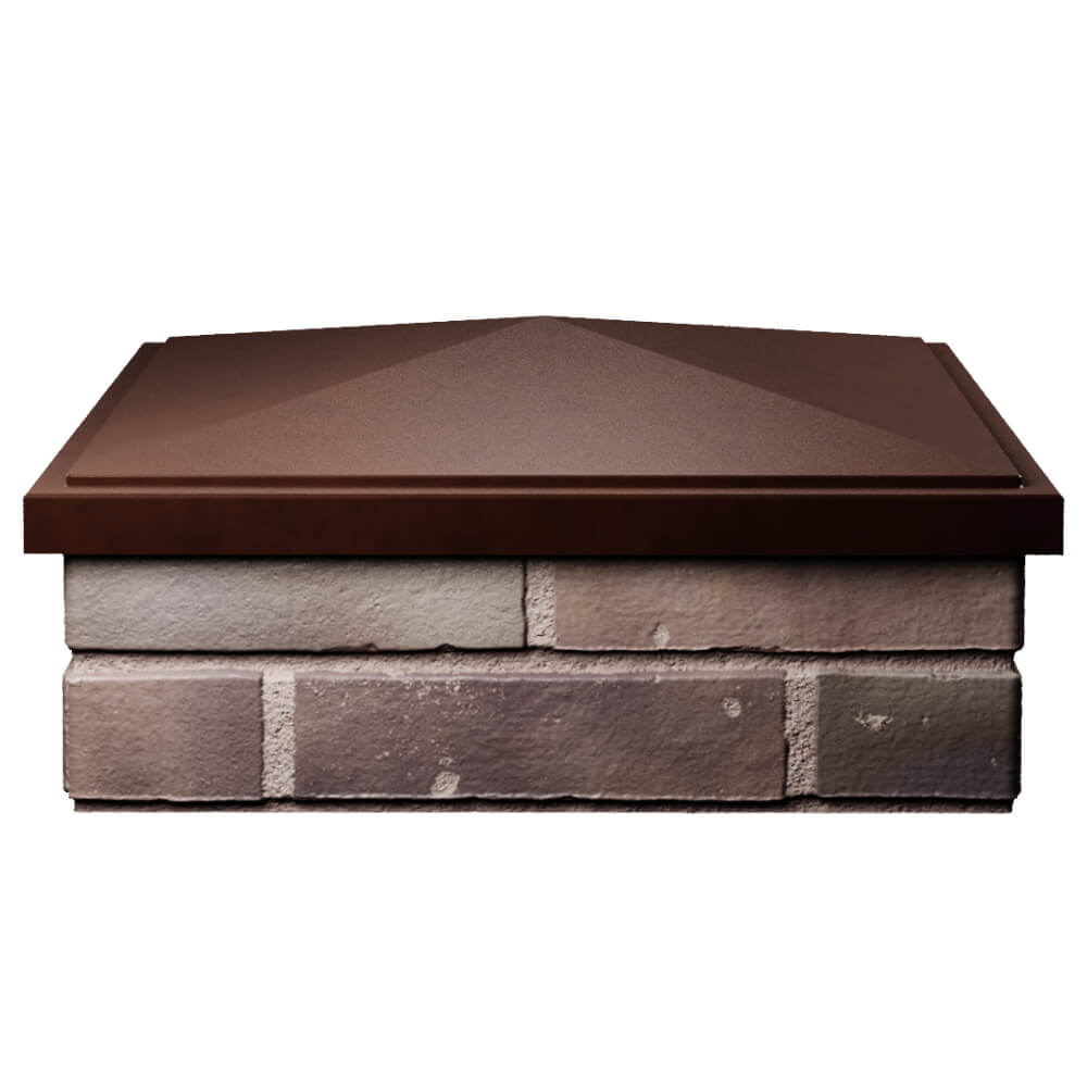 Колпак Zking БонаМоно Коричневый на столб 2х2 кирпича (515х515, 530х530мм) Чита фото