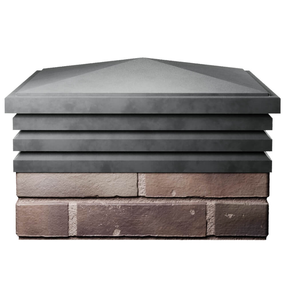 Колпак Zking Бона ХайТек Серый на столб 2х2 кирпича (513х513мм) Чита фото