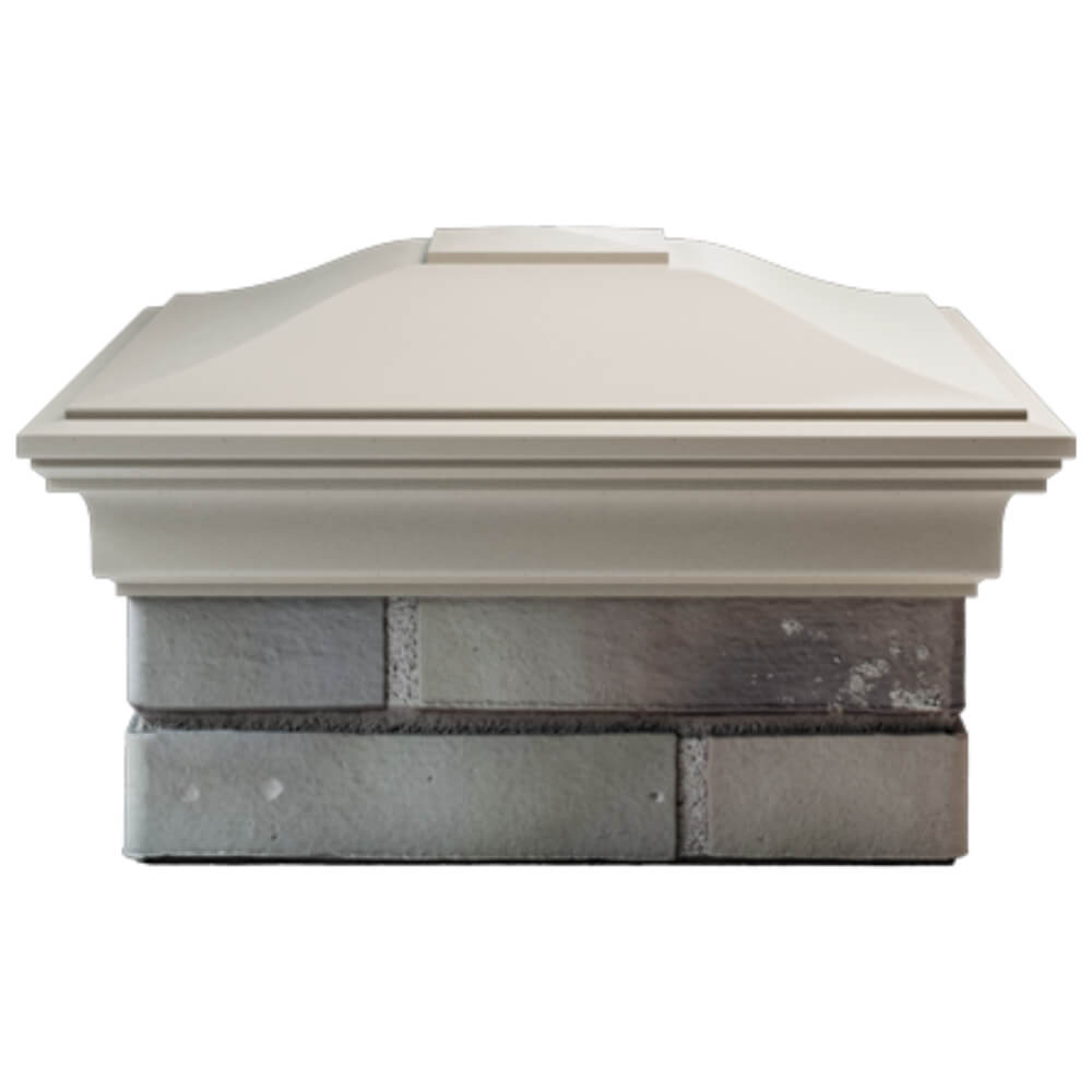 Колпак Zking Монблан Бежевый на столб 1.5х1.5 кирпича (385х385мм) Чита фото