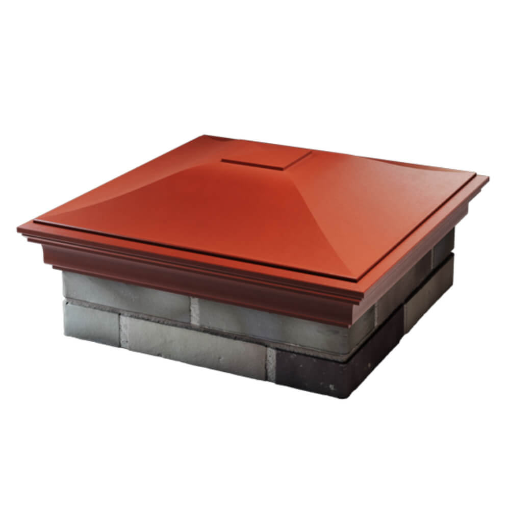 Колпак Zking Монблан Красный на столб 2х2 кирпича (515х515мм) в Чите фото