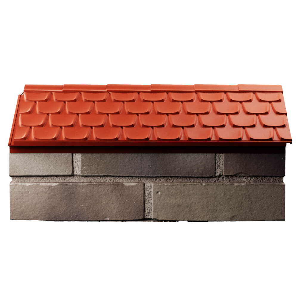 Парапет Zking Эльбрус Красный с посадкой на 1 кирпич (255мм) в Чите фото