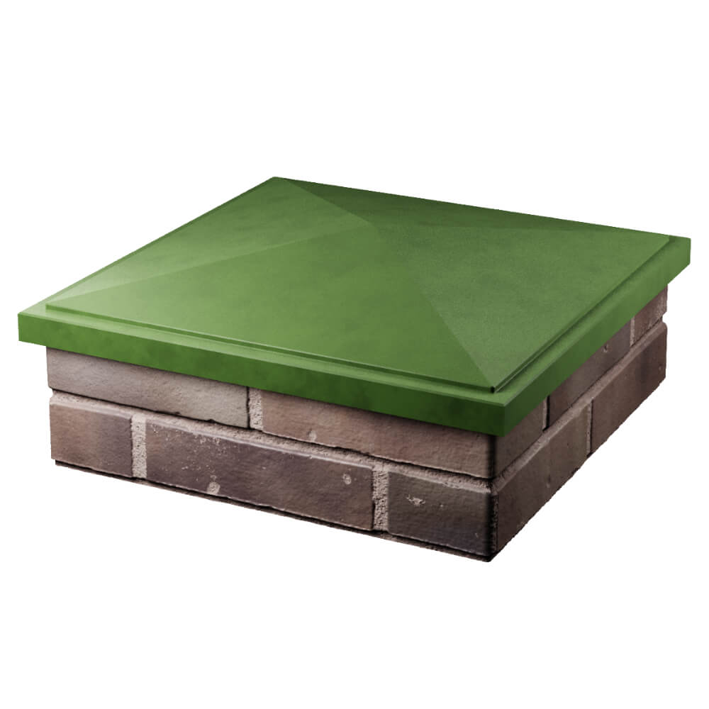 Колпак Zking БонаМоно Зеленый на столб 2х2 кирпича (515х515, 530х530мм) в Чите фото