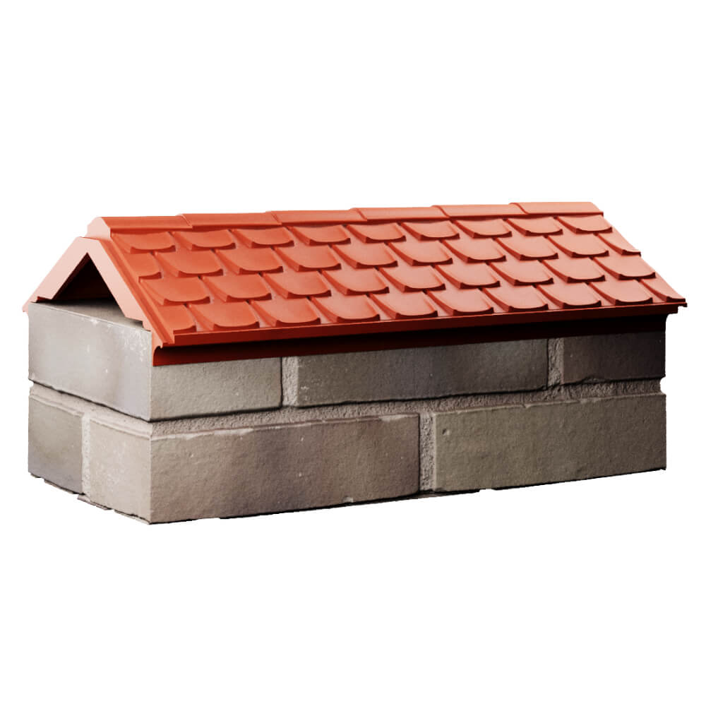 Парапет Zking Эльбрус Красный с посадкой на 1 кирпич (255мм) Чита фото