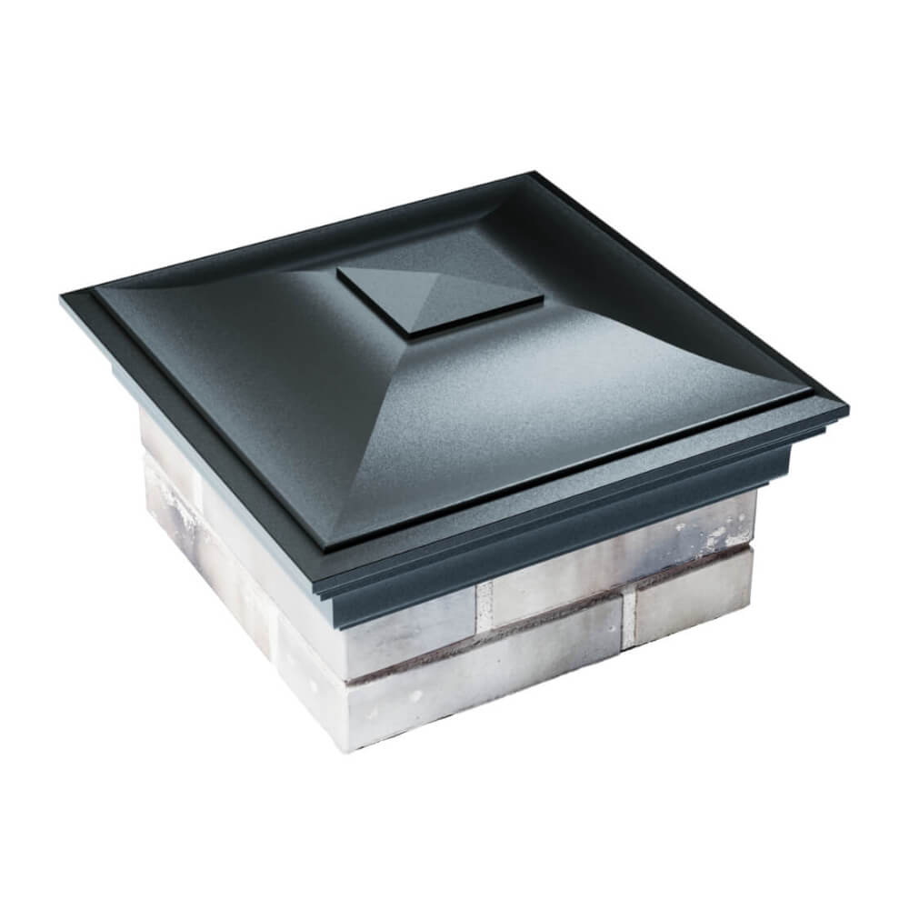 Колпак Zking Монблан Черный на столб 1.5х1.5 еврокирпича 0.7НФ (355х355мм) в Чите фото