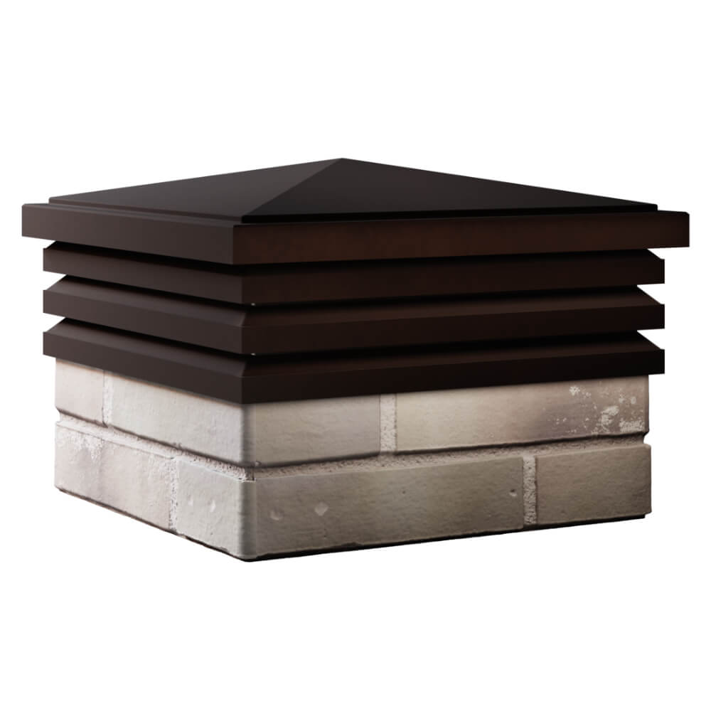 Колпак Zking Бона ХайТек Коричневый на столб 1.5х1.5 кирпича (385х385мм) в Чите фото