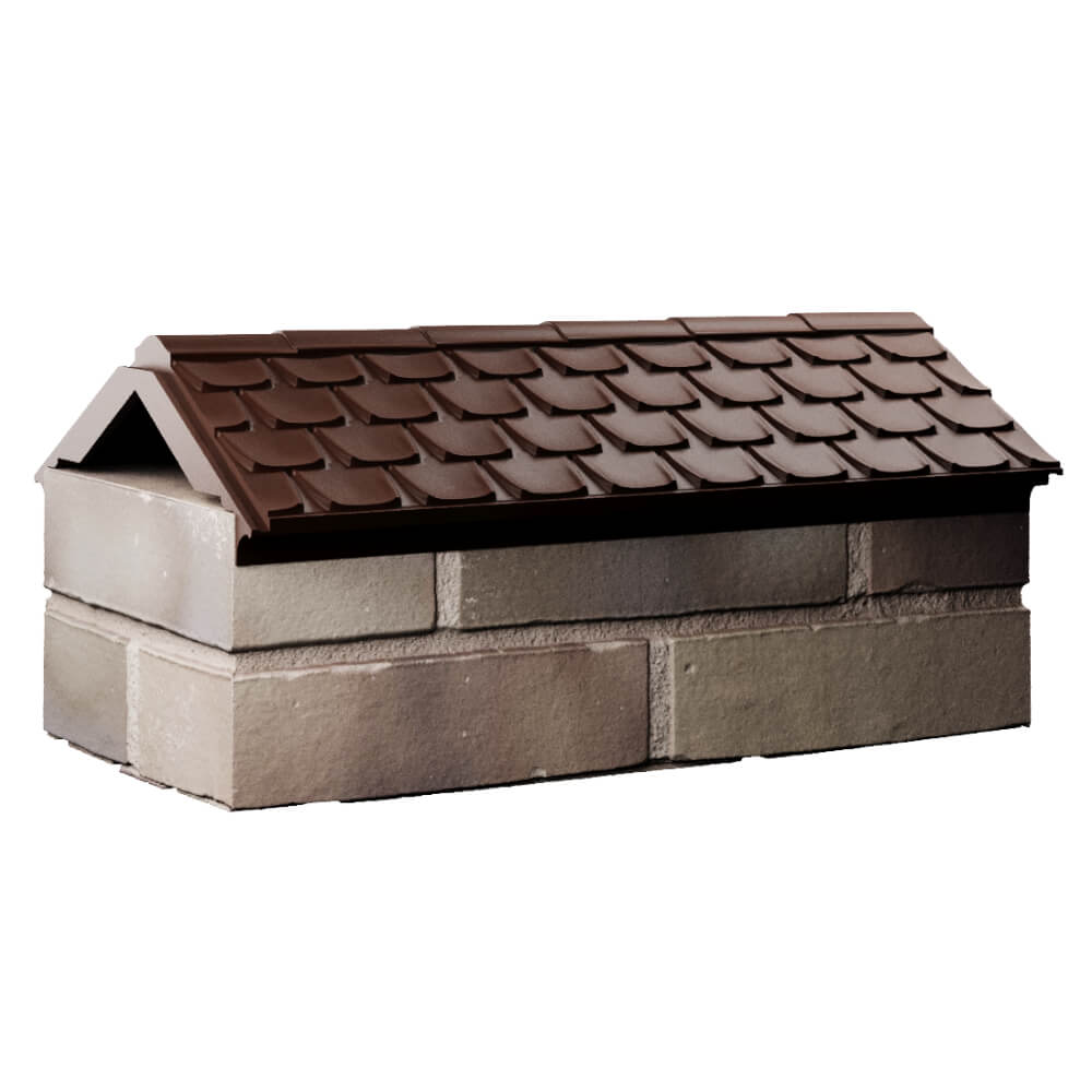 Парапет Zking Эльбрус Коричневый с посадкой на 1 кирпич (255мм) Чита фото