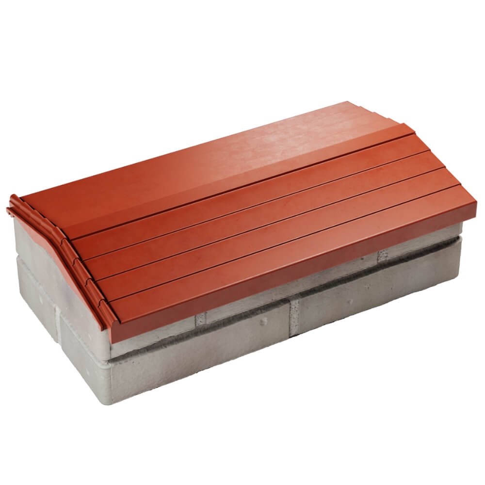 Парапет Zking Бона ХайТек Красный с посадкой на 1 кирпич (200/225/255мм) в Чите фото