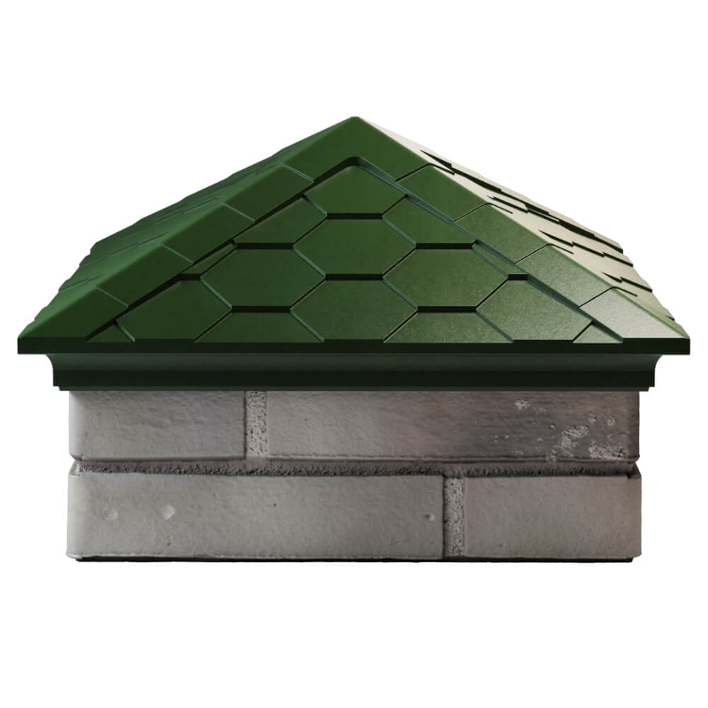 Колпак Zking Эверест Зеленый на столб 1.5х1.5 кирпича (390х390мм) Чита фото